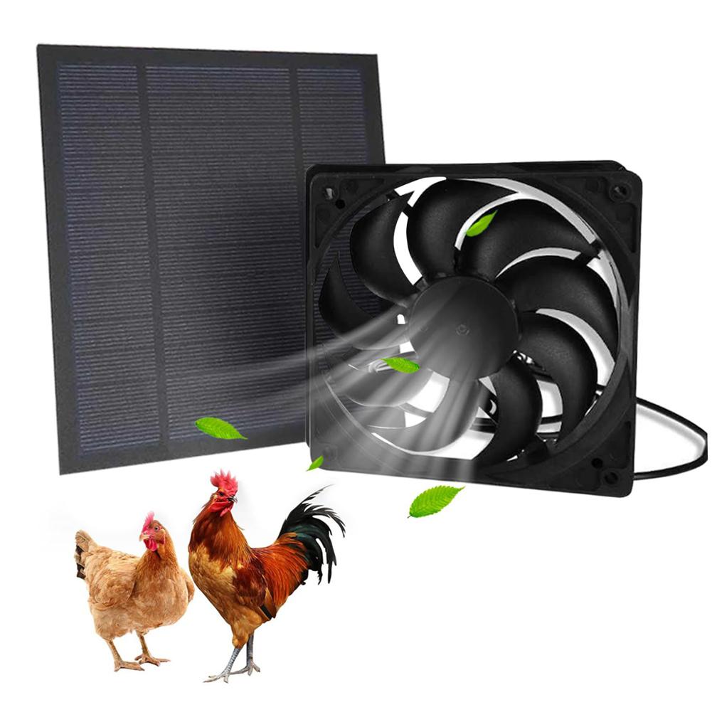 Solar Ventilationfan Kit 5W Exhaust Ventilation Cooling Fan With Solar Panel For Home Pet And Poultry House Introduce Fresh Air