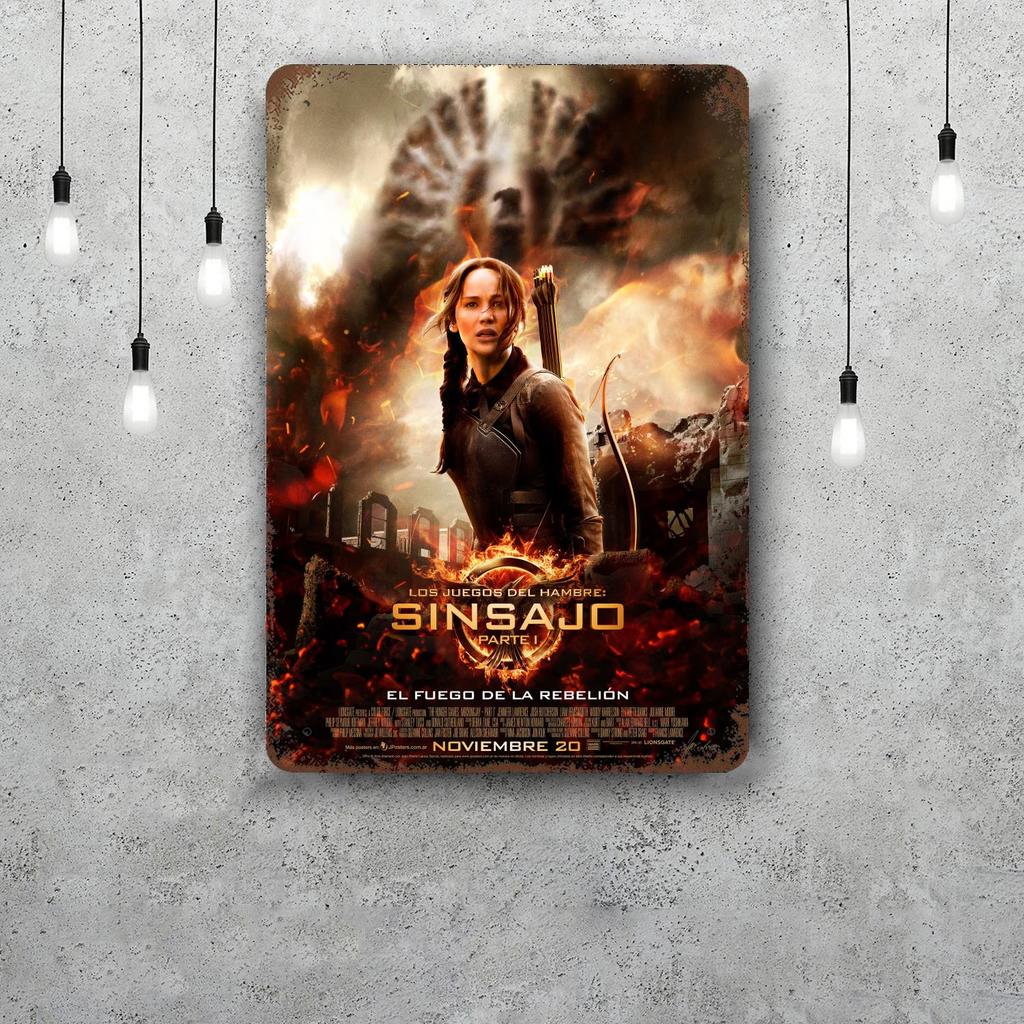 katniss everdeen game Vintage Metal Tin Signs Posters Decor Retro Metal Plaque Wall Art Decor for Garage Bar