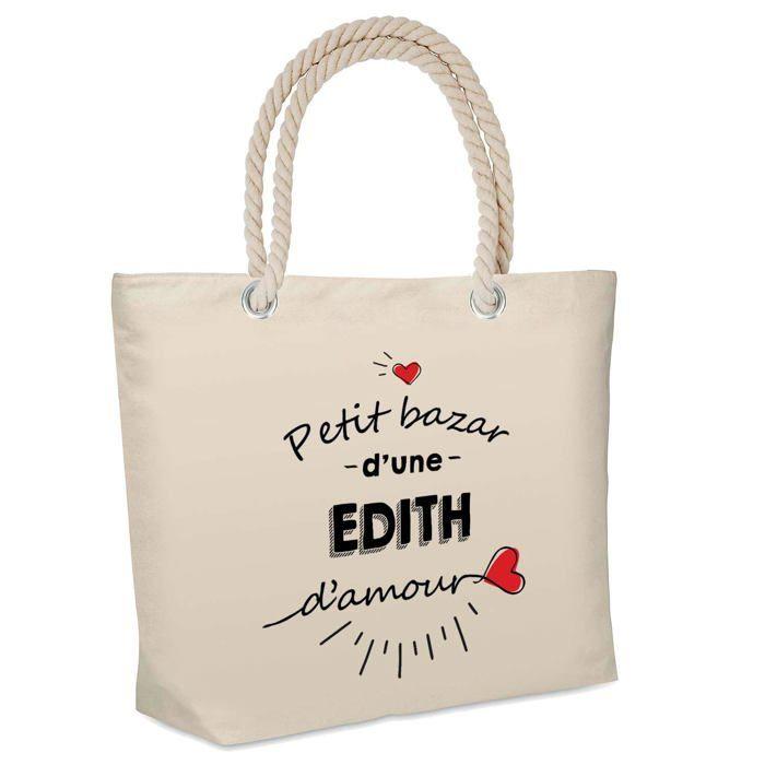 Sac de plage - PLANETEE - isotherme Bazar d'une Edith d'amour - Coton - Grande contenance - Imprimé en France