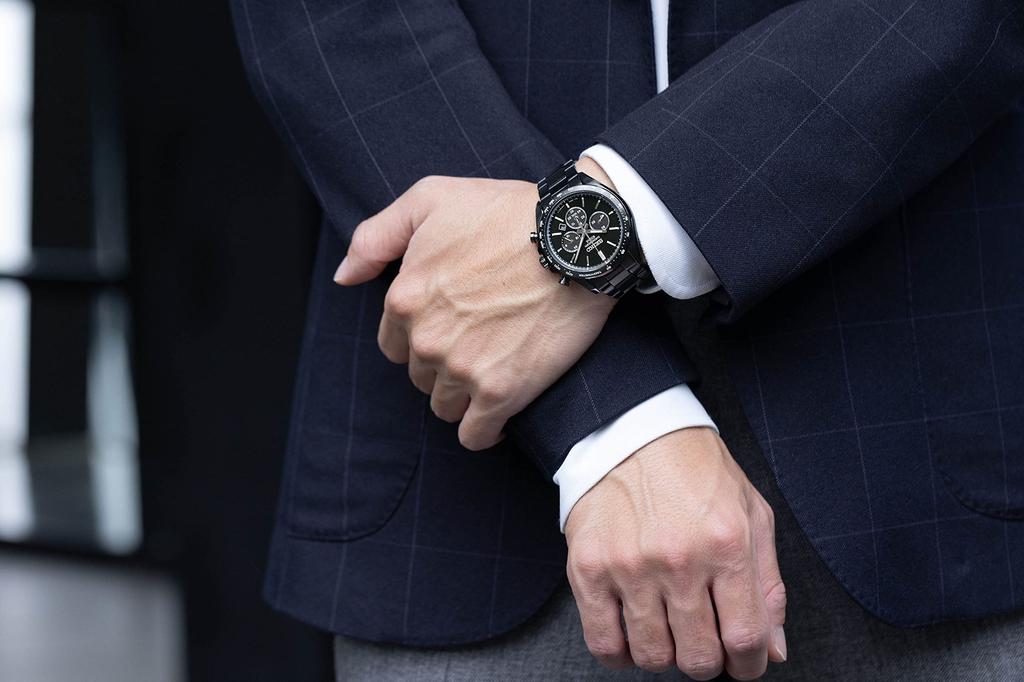 Часы Seiko Selection Solar Chronograph The Standard SBPY169 Black [Часы Seiko] Мужские