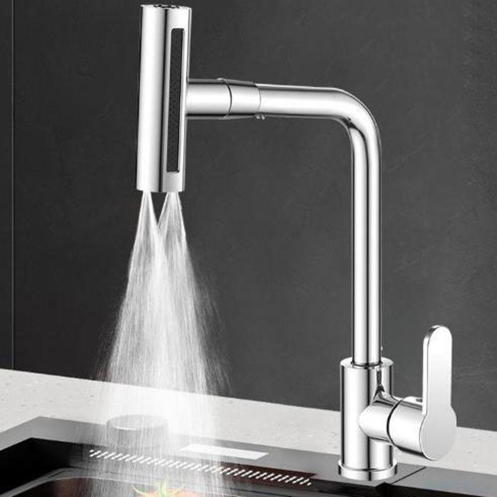 Multi-angle Rotating Waterfall Kitchen Faucet 360°Rotating Swing Arm Faucet Kitchen