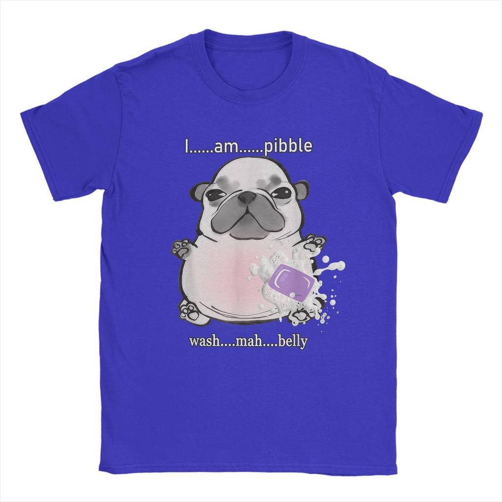 Мужские футболки I Am Pibble Wash My Belly Pibble Meme Смешные собаки Мозговая гниль Хлопковая одежда Смешная футболка с круглым вырезом Футболки большого размера