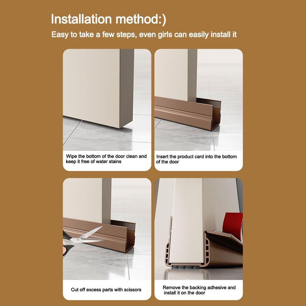 Insectproof Light Block Door Bottom Seal Strip Soundproof Door Seal Office Door Sealing