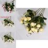 Premium Faux Rose Flower Cluster With Silk Material For Hotel Decor And Indoor Events
