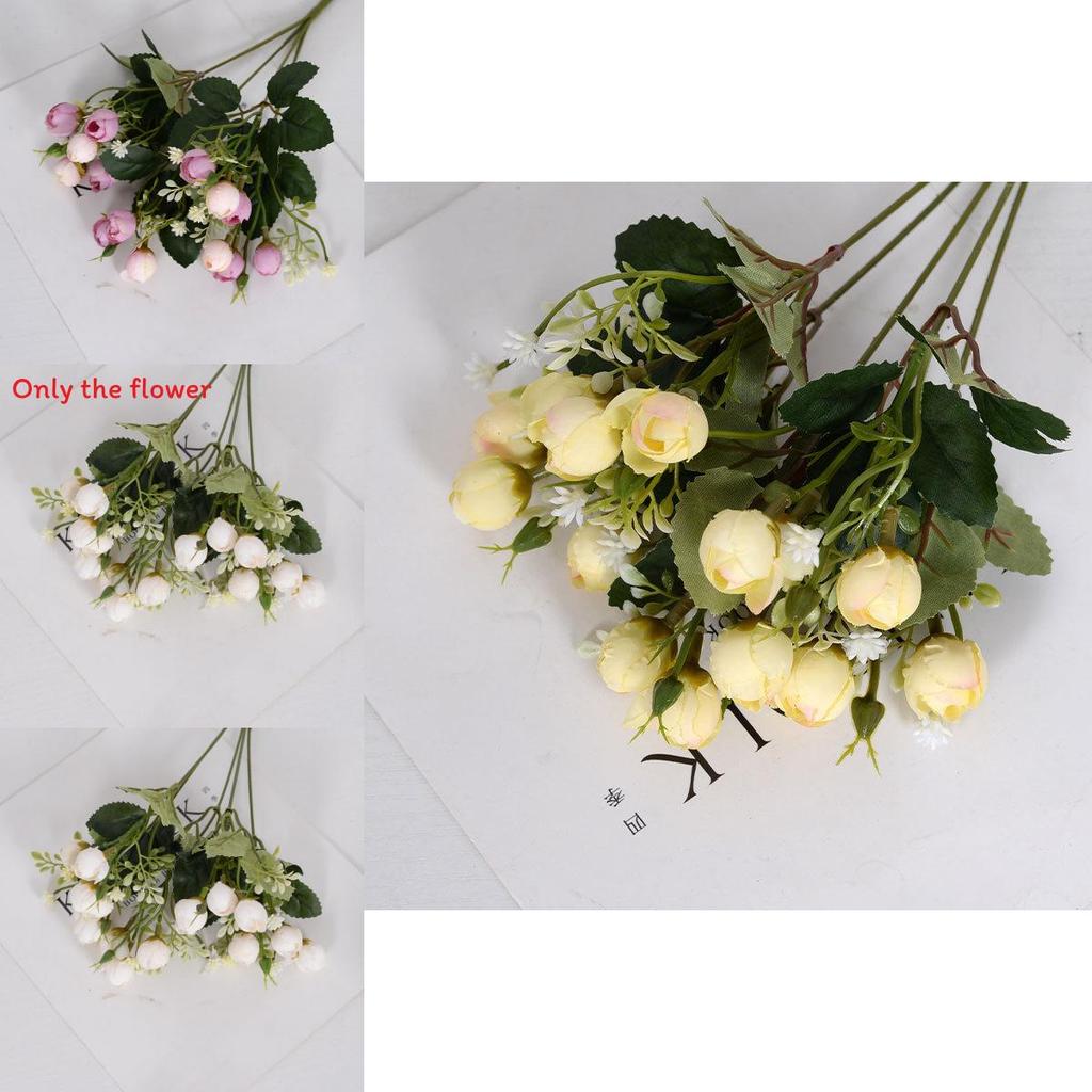 Premium Faux Rose Flower Cluster With Silk Material For Hotel Decor And Indoor Events