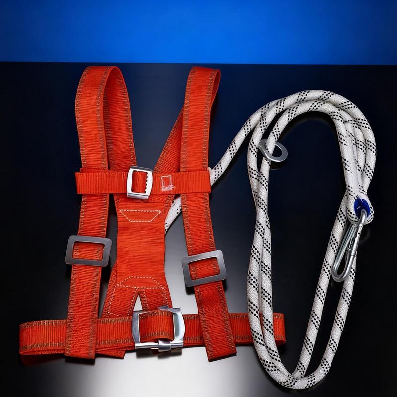 Roofing Safety Harness Adjustable Security Equipment Construction Site Body Safety Harness for Men Beginners Professionals