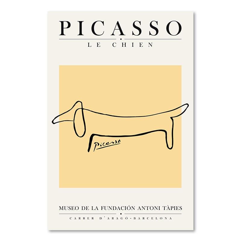 Абстрактные постеры и принты Пикассо, линия девушки, лицо, поцелуй, кошка, настенная живопись на холсте, скандинавские настенные картины для декора гостиной