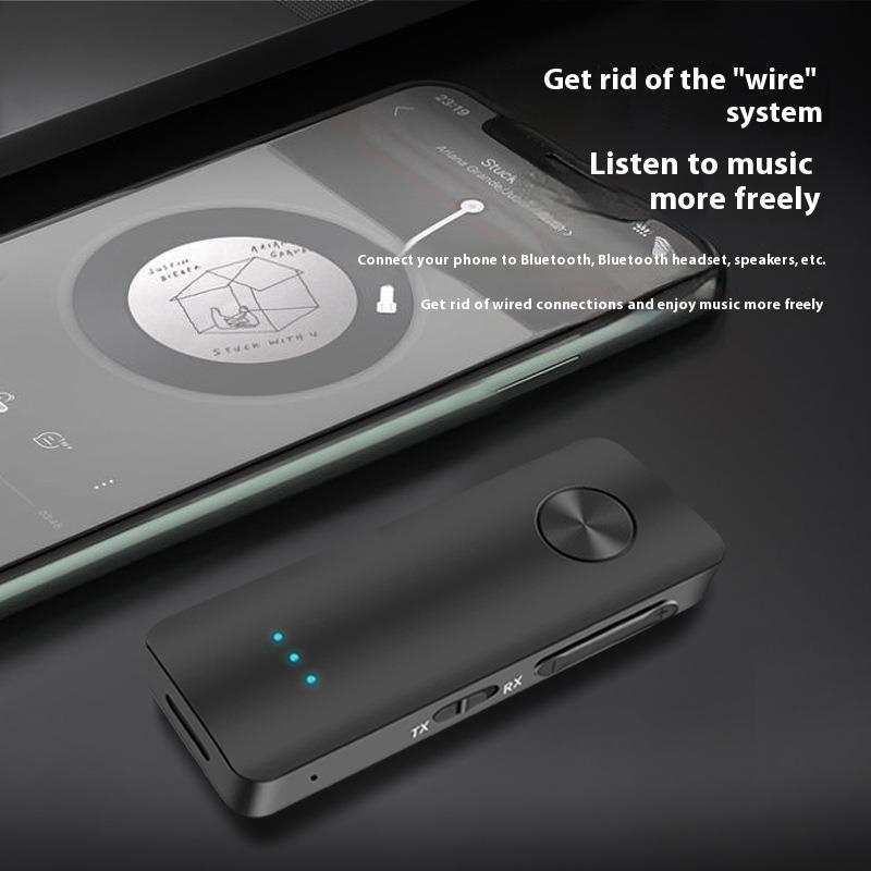 AUX Bluetooth 5.0 Adapter Car Bluetooth Receiver Transmitter 2-in-1 Wireless Audio