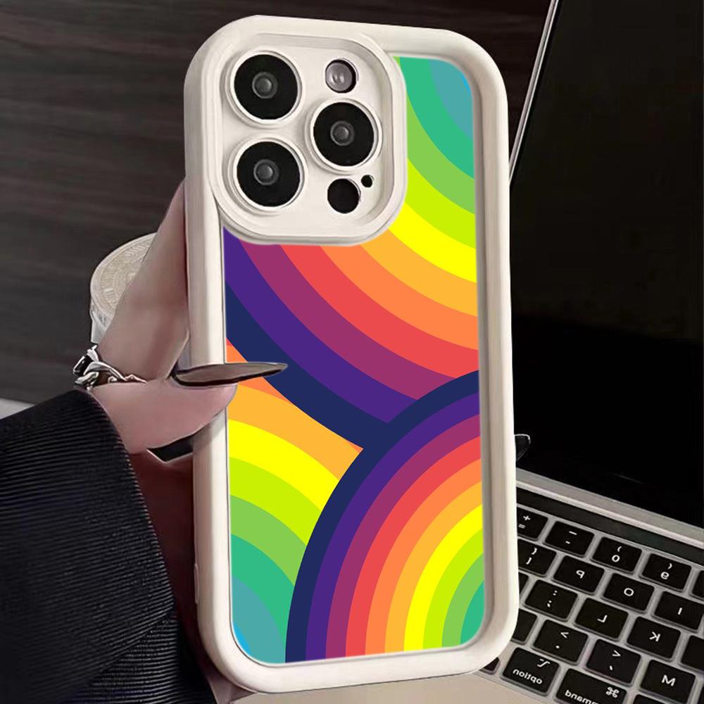 Ae93 Rainbow Art Design Защитные чехлы для телефонов для iPhone 13 14 15 Pro Max XR infinix Hot 40i 30i Tecno Camon 30 20 Pro Angel Eyes Задняя крышка из ТПУ
