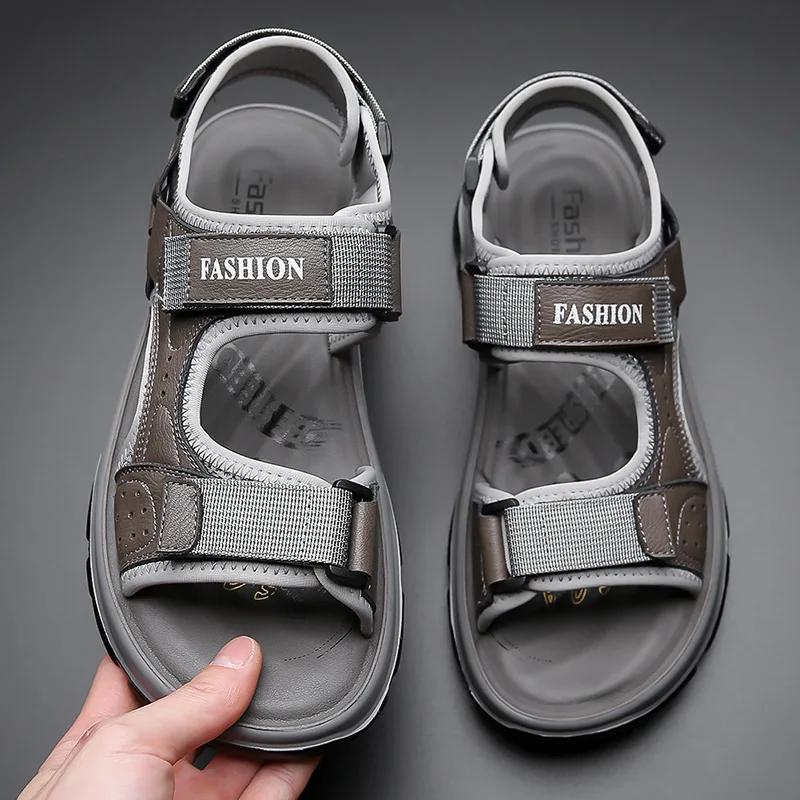 Сандалии мужские летние новые дизайнерские модные дышащие спортивные сандалии на открытом воздухе модная повседневная пляжная обувь мужская