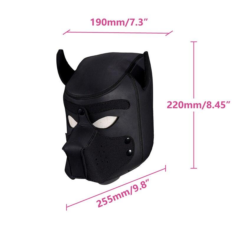 Женская карнавальная маска на Хэллоуин, сексуальная маска для взрослых, косплей, ролевая игра, маска на всю голову для собаки, мягкая латексная резиновая маска для щенка для лица