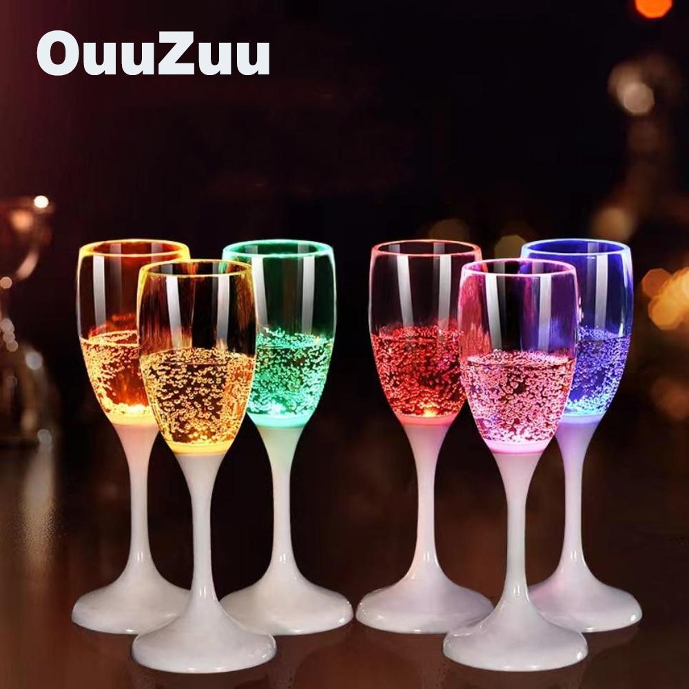 120ml Led Luminous Mug Color Changing Beer Mugs Water Sensor Light-emitting Cup for Neon Party Glow Drinkware Birthday Gift
