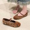 Leopard Flats Fur Women Marie Janes Shoes Brand Autumn New Casual Shoes 2025 Trend Ballet Shoes Fashion Designer Zapatos Mujer