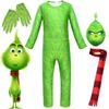 Гринч украл зеленоволосый косплей-костюм на Рождество TheGrinch комбинезон колготки Рождественский костюм