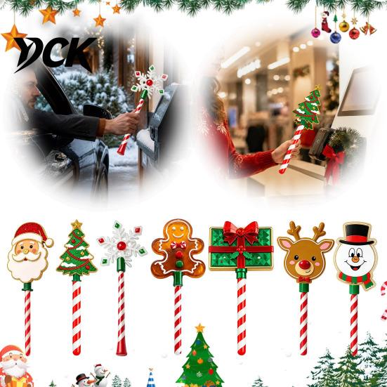 Convenient Checkout Payment Wand Christmas Tap-to-Pay Wand, Candy Cane Handle Credit Card Holder, Cute Magic Holder for Santa Snowman Tree Gingerbread