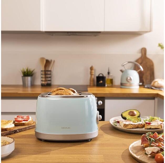 Toaster Cecotec 03208 Toast & Taste Vintage 800 Blue