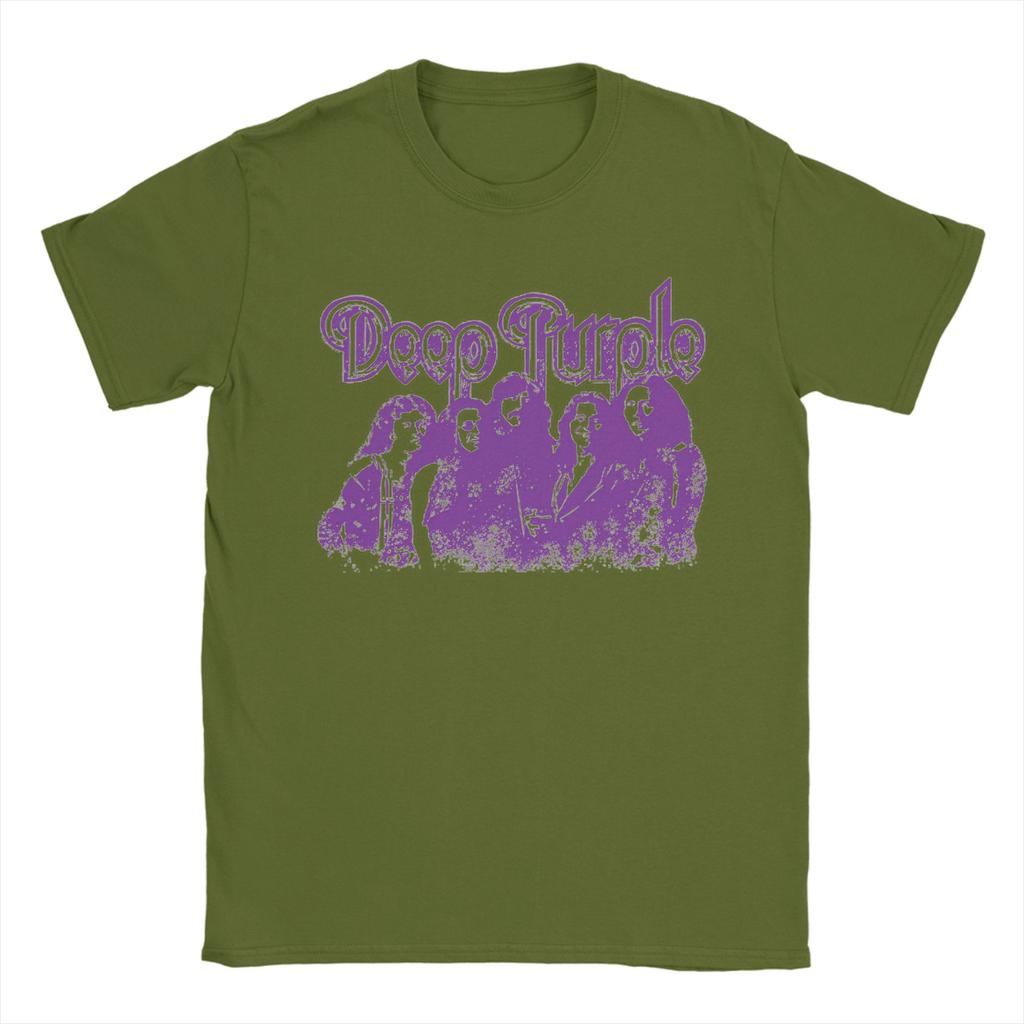Band Deep Purple Art TShirt Summer Trendy Cool TShirts Unisex Cotton O Neck Oversize Top Tees Short Sleeves Y2K Funny Tshirt