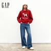 Gap Women's 2025 Winter Loose Logo Jacquard Crew Neck Knit Sweater 829131