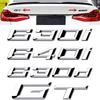 FD23-3D Car Tail Trunk Letter car sticker 630i 640i 630d GT Black Silver Emblem Sticker For BMW 6 Series GT E63 E64 F06 F12 F12 G32