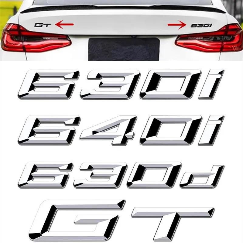 FD23-3D Car Tail Trunk Letter car sticker 630i 640i 630d GT Black Silver Emblem Sticker For BMW 6 Series GT E63 E64 F06 F12 F12 G32