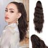 Synthetic Long Wavy Claw Clip In Ponytail Hairpiece Extensions Natural Fake Ponytail Hairpieces For Women Daily Use