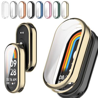 Гальванизированный чехол из ТПУ для Xiaomi Mi band 9 10 Smart Band, защитное стекло для экрана для Xiaomi Band 9, чехол
