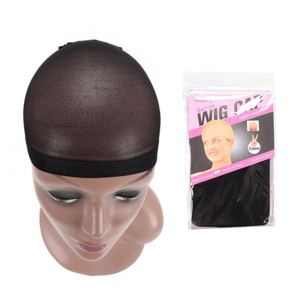 2Pcs Invisible Wig Cap Elastic Hair Net Wig Accessories Stocking Wig Caps for Making Wigs