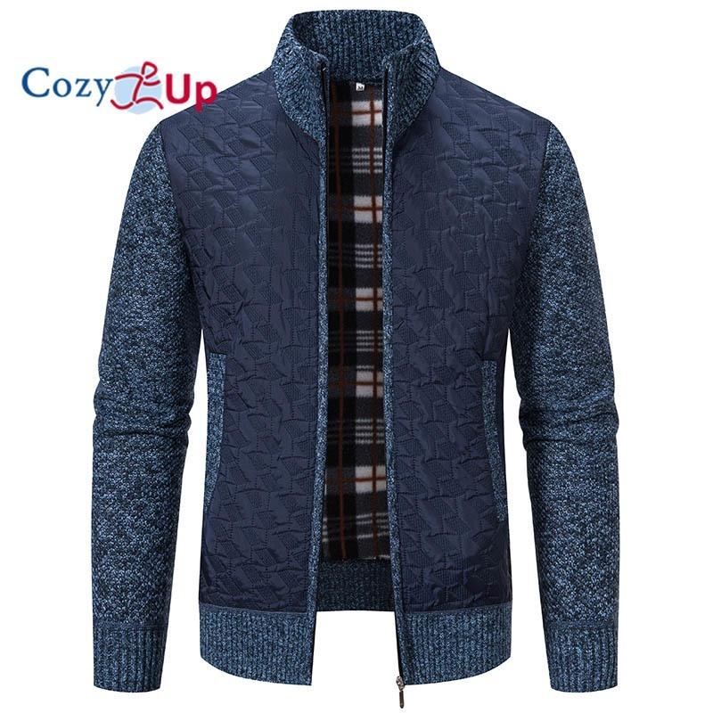 Мужской вязаный кардиган свитер повседневный толстый свитер на молнии для мужчин пальто