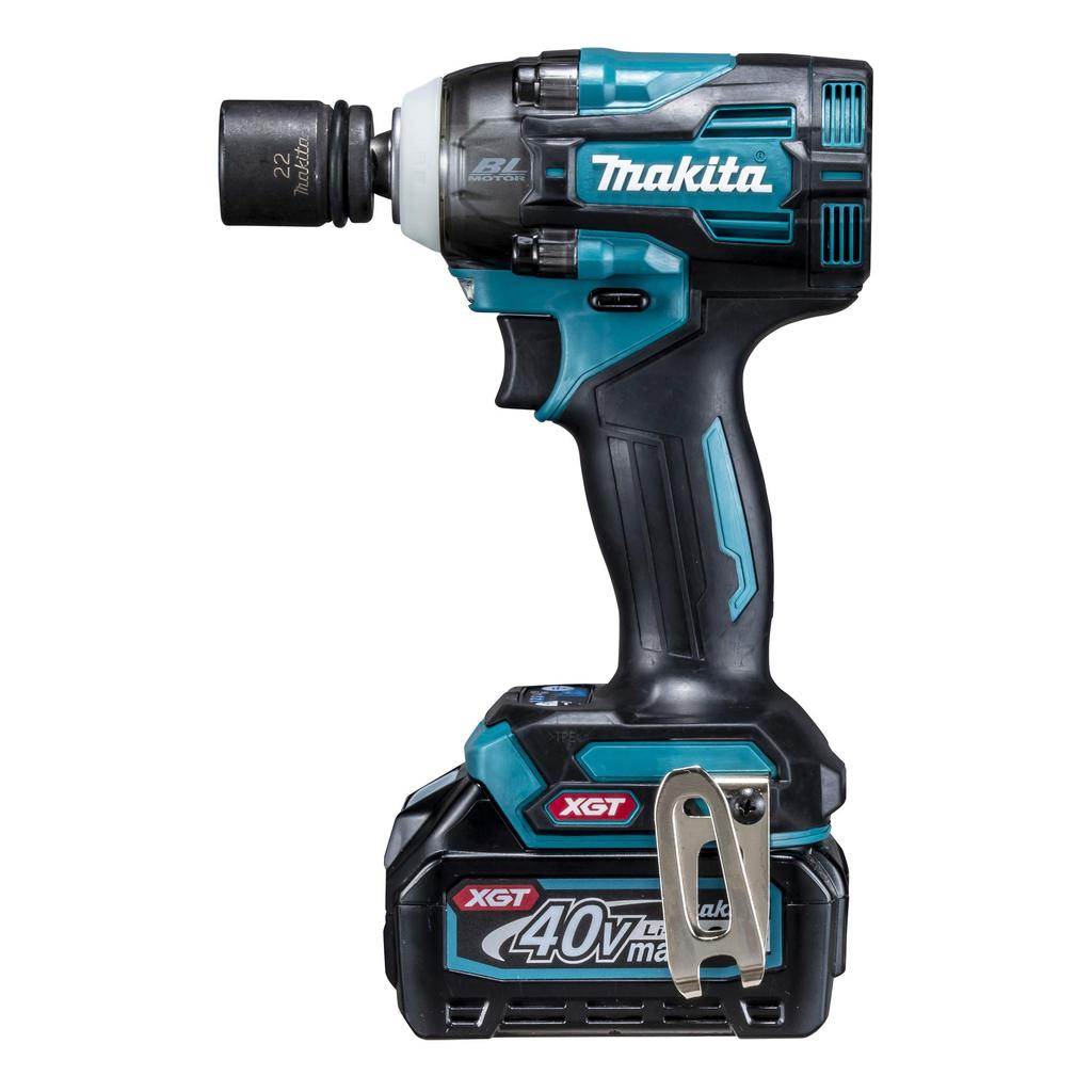 Makita 40Vmax Беспроводной ударный гайковерт с 2 и Ключом в Кейсе, 2,5 Ач, Аккумуляторы, Зарядное устройство, (TW004GRDX)