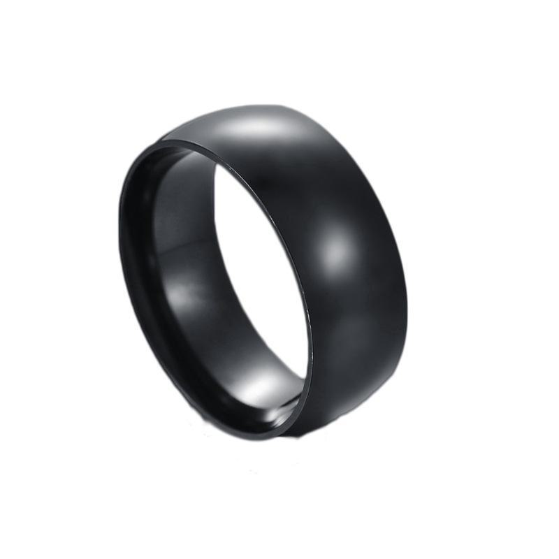 Мужское полированное изогнутое кольцо 8 мм — изящный и элегантный дизайн