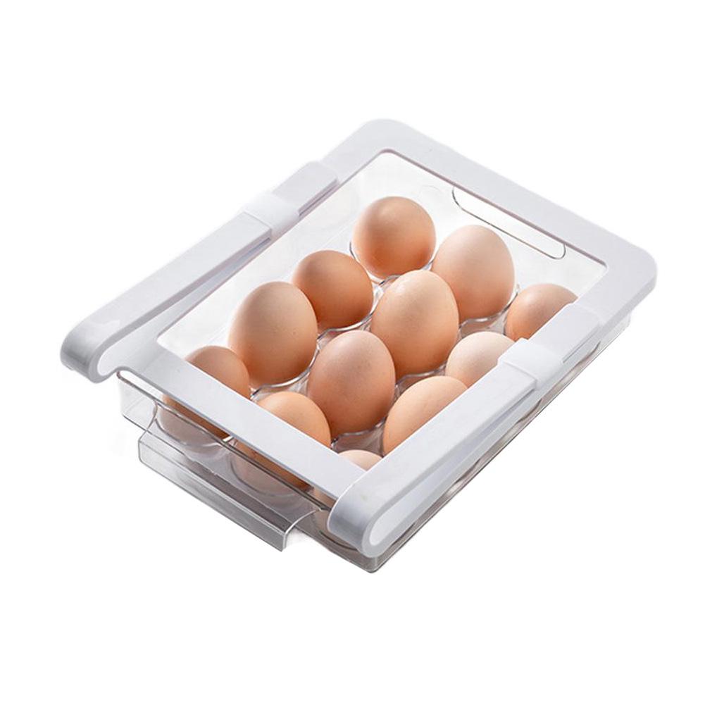 Органайзеры для ящиков холодильника для организации продуктов под полкой. Два выдвижных ящика максимально увеличивают вместимость.