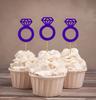 Darling Souvenir| Wedding Engagement Ring Cupcake Toppers| Party Dessert Decorations - Pack Of