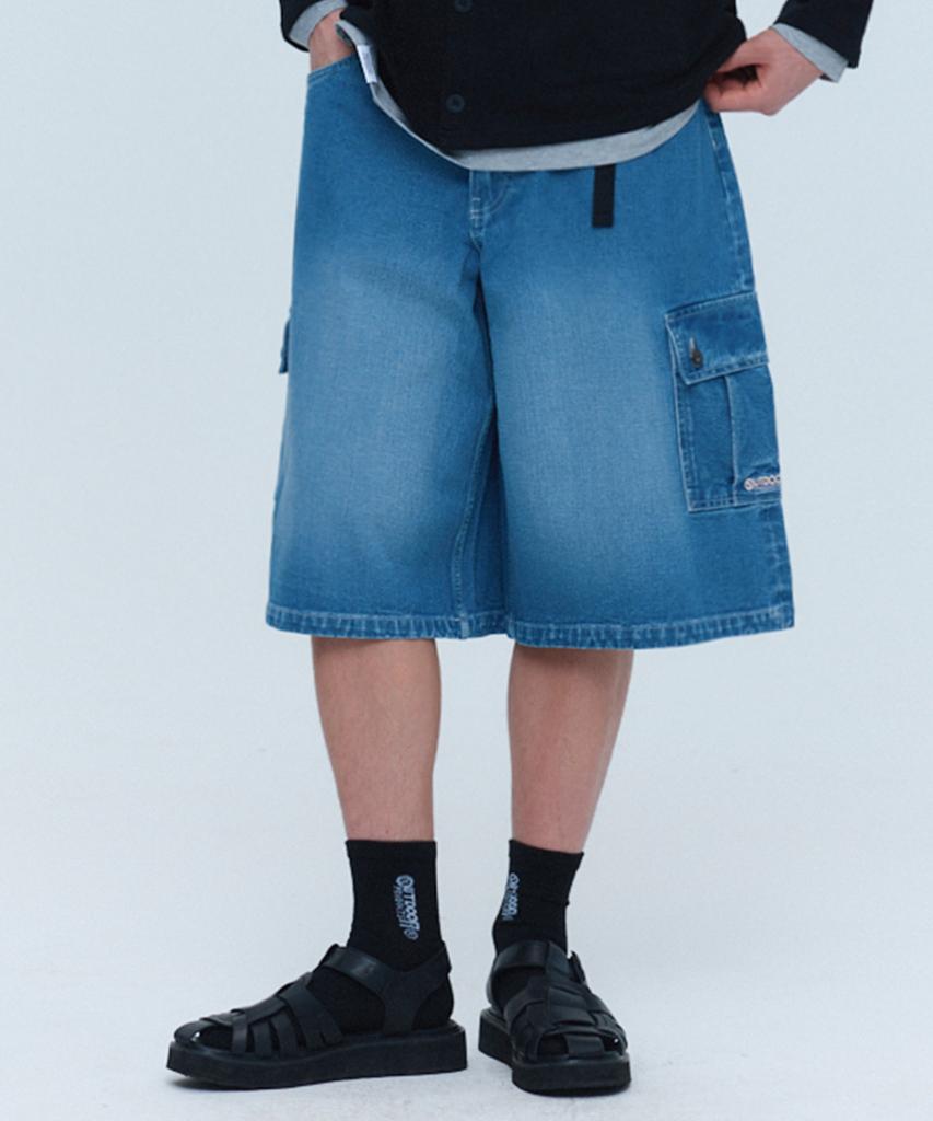 OUTDOOR PRODUCTS Bermuda Denim Cargo Shorts (Light Blue)