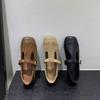 Vintage T-buckle with Mary Jane Shoes for Women 2025 New Square Head Flat Bottom High Matching Skirt Ballet Single Shoes for Women