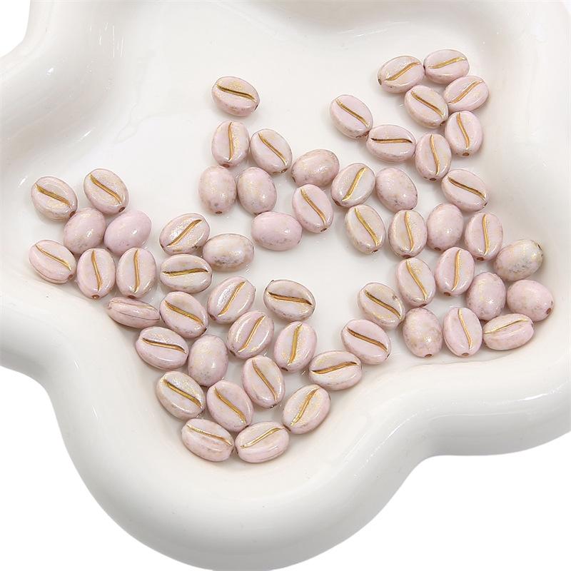 Бусины для браслета ручной работы 8x10 мм Акриловые кофейные зерна Бусины-рассыпки Аксессуары для самостоятельного изготовления Бусины для браслетов Нитки для браслетов Разделительные бусины