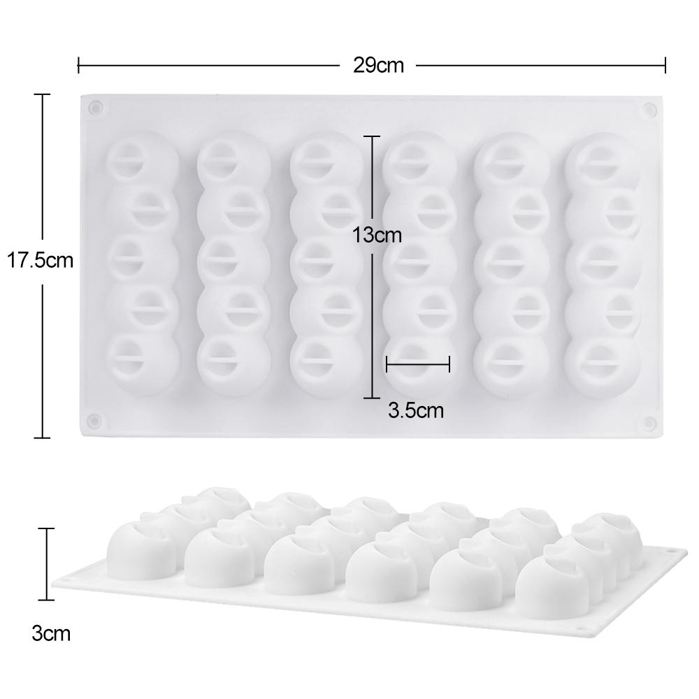 6-гнездовая силиконовая форма в форме длинной полосы для шариков, формы для выпечки, форма для мусса, шоколада, выпечки, форма для торта в виде сердца, инструменты для украшения десертов