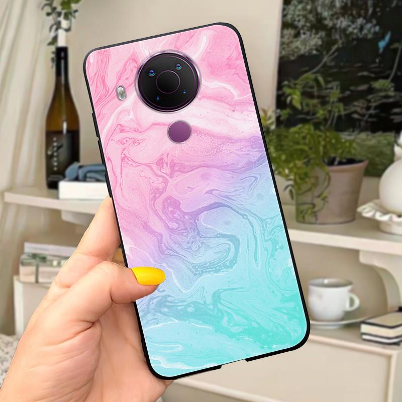 For Nokia 5.4 Case Soft Black Silicone Phone Back Cover For Nokia 5.4 Case Nokia5.4 TA-1333 TA-1340 TA-1337 TA-1328 TA-1325 Cat