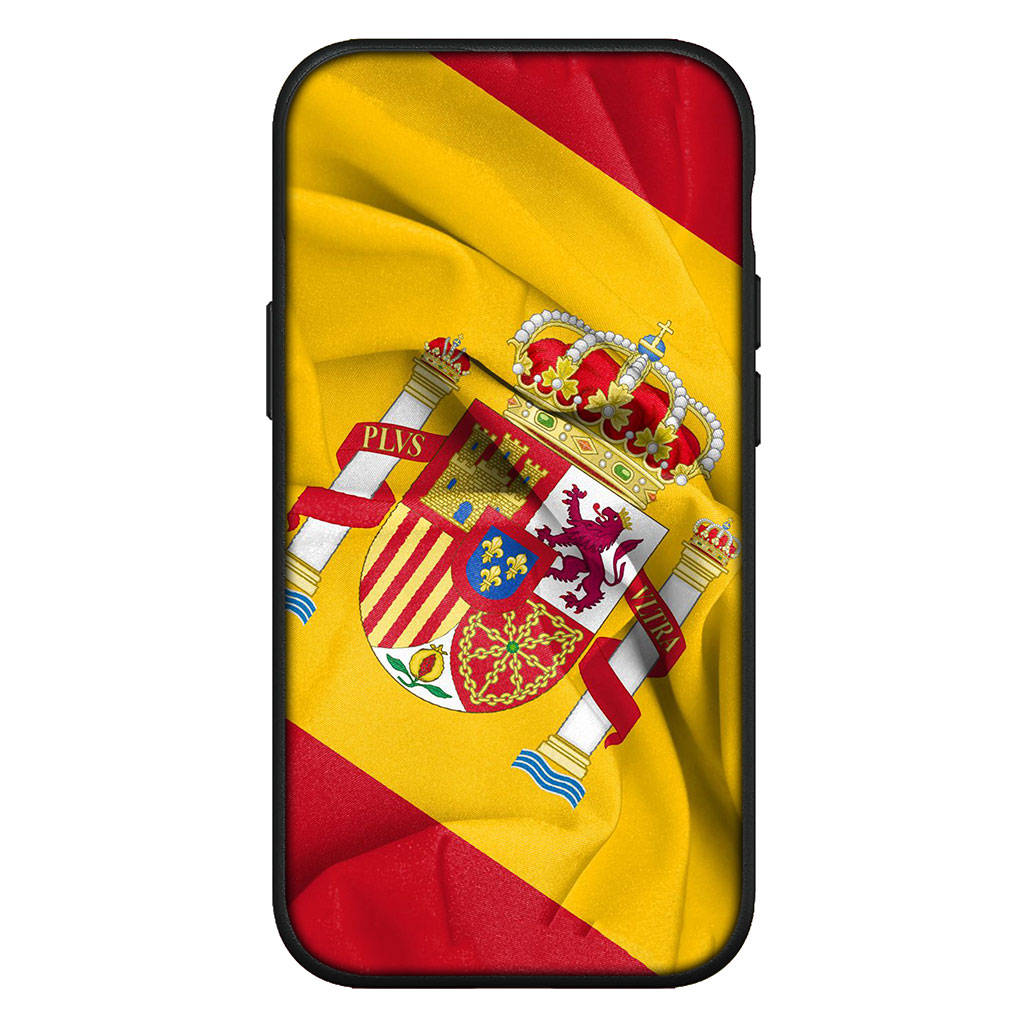 Для iPhone 16 15 X XR Samsung Galaxy S24 S23 A16 A06 A06 14C Xiaomi Redmi Note 13 12 11 Pro Max 9 14 Plus Huawei OPPO Флаг Испании желтый красный чехол для телефона