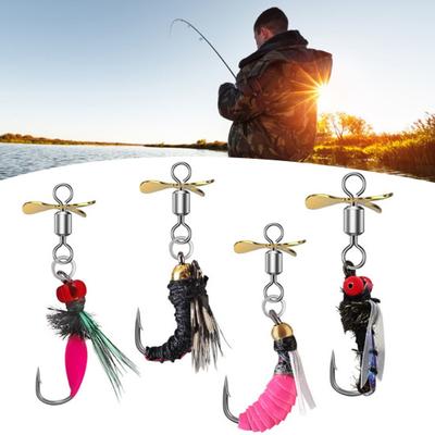 5 шт. Бионические рыболовные приманки с острым крючком, компактный дизайн, портативные, вращающиеся, для соленой воды