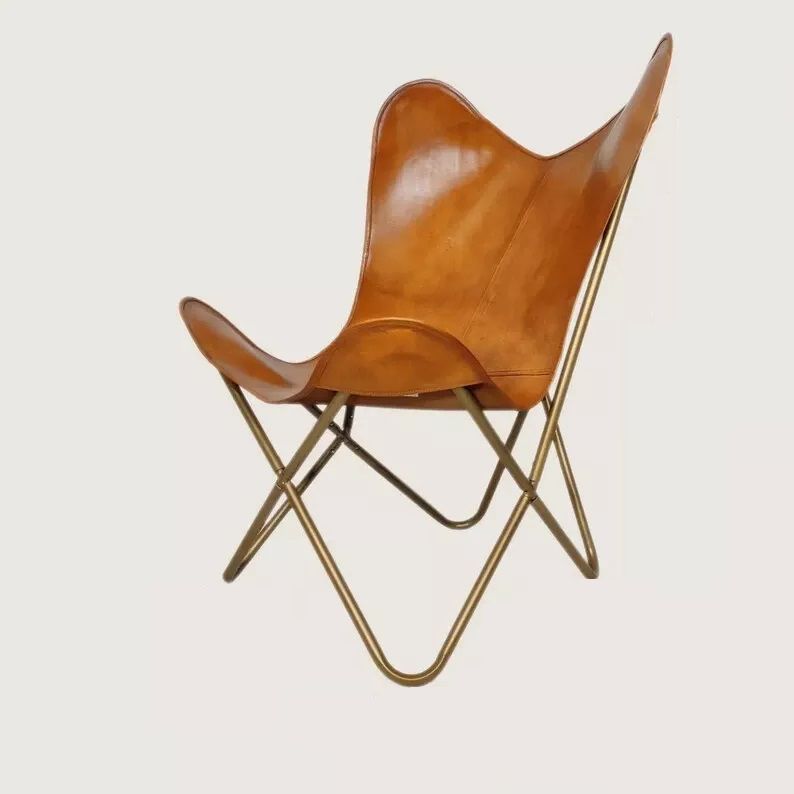 Кожаное кресло-бабочка для отдыха, акцентное кресло для гостиной, сада, офиса, отдыха