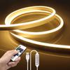 5V USB LED Neon Light Strip Touch Sensor Dimmable Flexible Neon Sign Tape 120LED With Wireless Remote Control Ribbon Room Decor