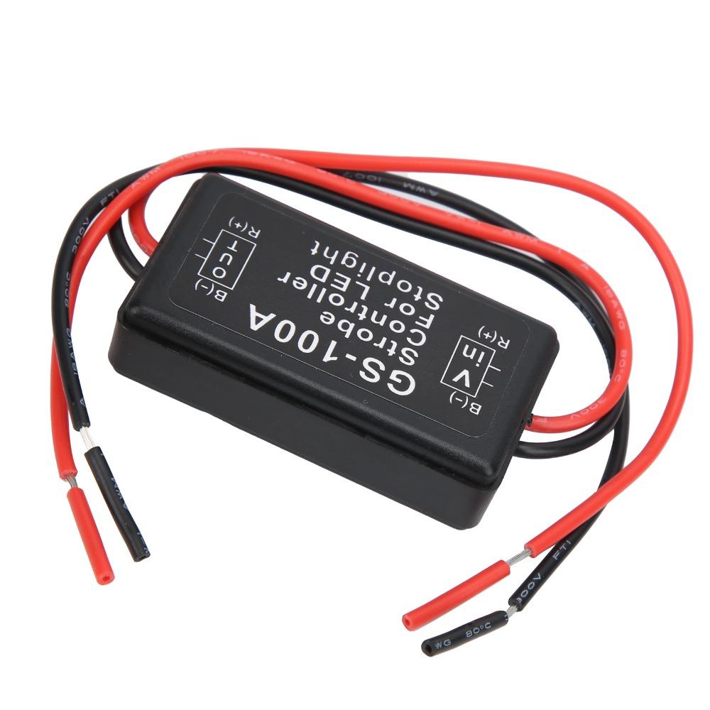 GS-100A Strobe Controller 2A 12-24VDC LED Flash Control Module 5*3*1.5cm Plastic Car Light Strobe Controller LED Light System