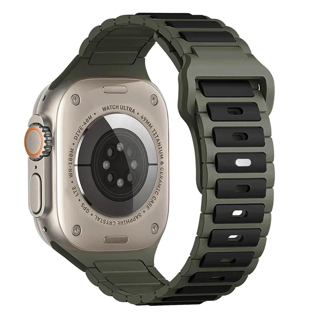 Силиконовый ремешок для Apple Watch 10, 46 мм, 45 мм, 44 мм, 49 мм, 42 мм, 40 мм, 38 мм, браслет для iWatch Series 9, 8, 7, 6, 5, SE Ultra, 2 ремешка.