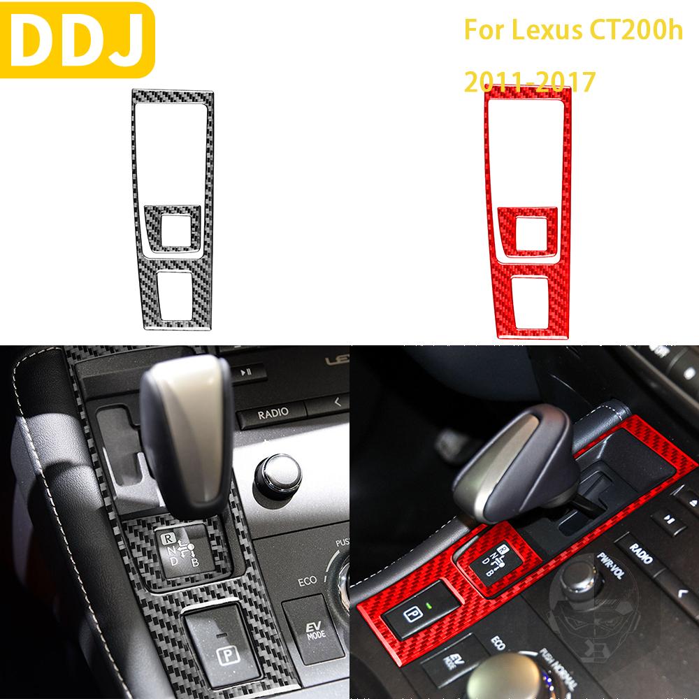 Для Lexus CT 200h 2011 2012 2013 2014 2015 2016 2017 аксессуары из углеродного волокна внутренняя панель переключения передач наклейка