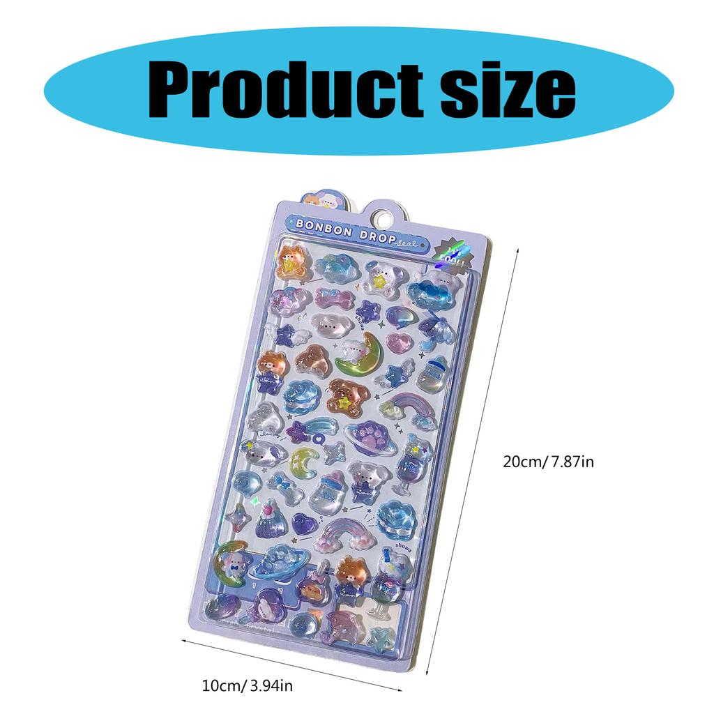 Мультяшная 3D-наклейка с животными, детская мотивирующая наклейка для ежедневников, ноутбуков, чехлов для телефонов, украшений для бутылок с водой