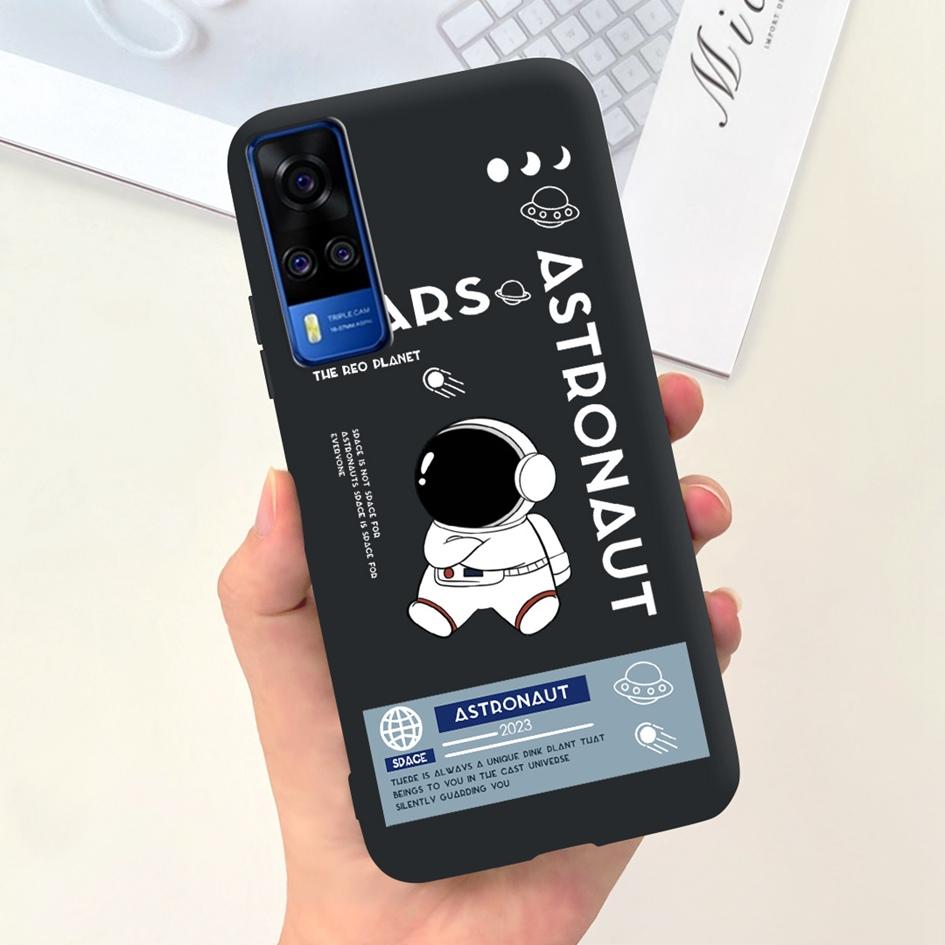 Чехол для Vivo Y31 2021 Милая Утка Кот Мультяшный Coque Матовый Мягкий Силиконовый Задняя Крышка Для Vivo Y51 Y51A Y53s Y 31 V2036 V2030 Fundas