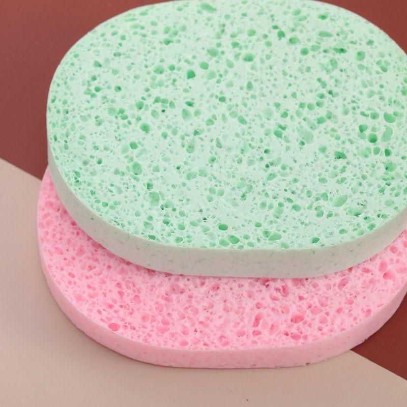 Утолщенная губка для очищения лица из древесной массы для глубокого очищения и снятия макияжа