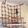 Khaki Parrot Climbing Net 40*40cm Parrot Rope Net High Quality Bird Hammock  Parrot Climbing