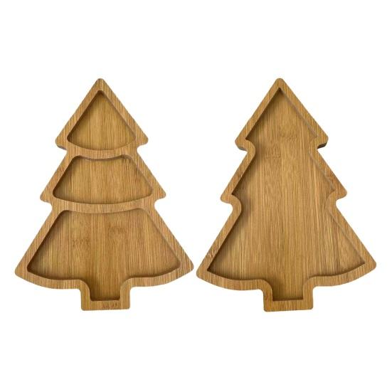 Поднос в форме рождественской елки, деревянные доски для десертов, разделочная доска для стейков, безопасно и легко