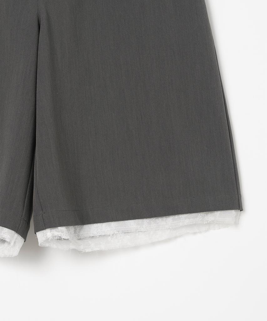MILLO WOMEN Cutoff Trimmed Bermuda Shorts [Charcoal]